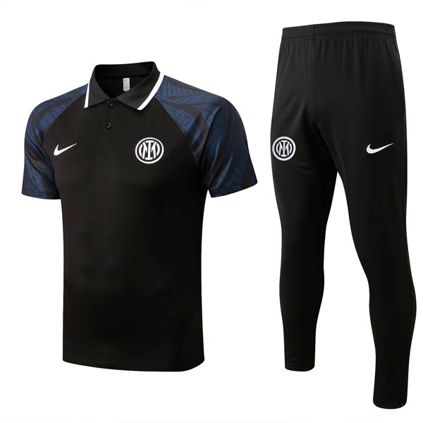 Polo Inter Milan Komplett-Set 2022-2023 Schwarz